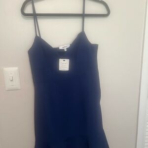 Likely Blue Sleeveless Camisole with Bustier Peplum
